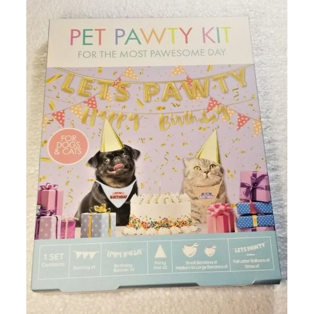 Pet Birthday Party Kit Dogs or Cats Pawty Kit The Most Pawesome Day Celebration